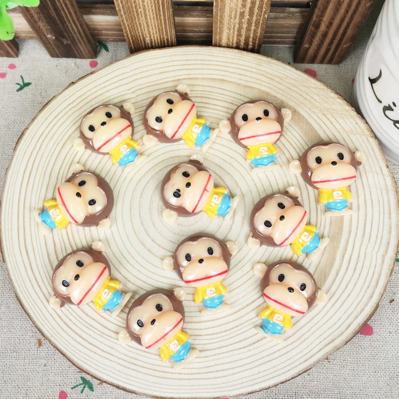 10 штук головистой формы из смолы плоская спина кабошон Kawaii DIY полимера для