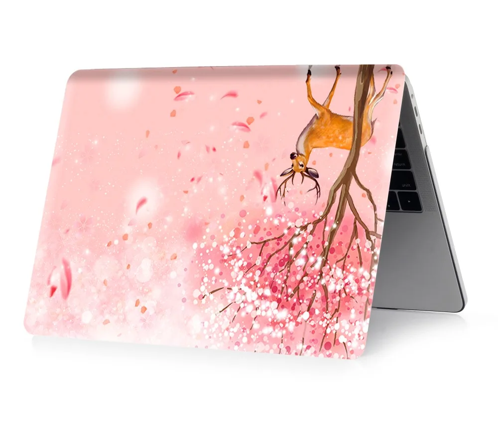 Цветной чехол для ноутбука с цветочным принтом для MacBook Air retina Pro 11 12 13 15 для MacBook New Air 13 с сенсорной панелью New Pro 13 15