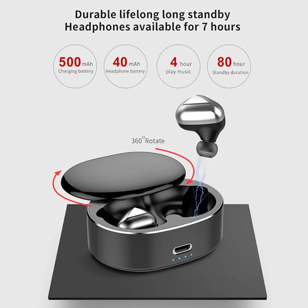 JBCO T50 наушники вкладыши TWS Bluetooth с HiFi спортивные Беспроводной гарнитура Шум