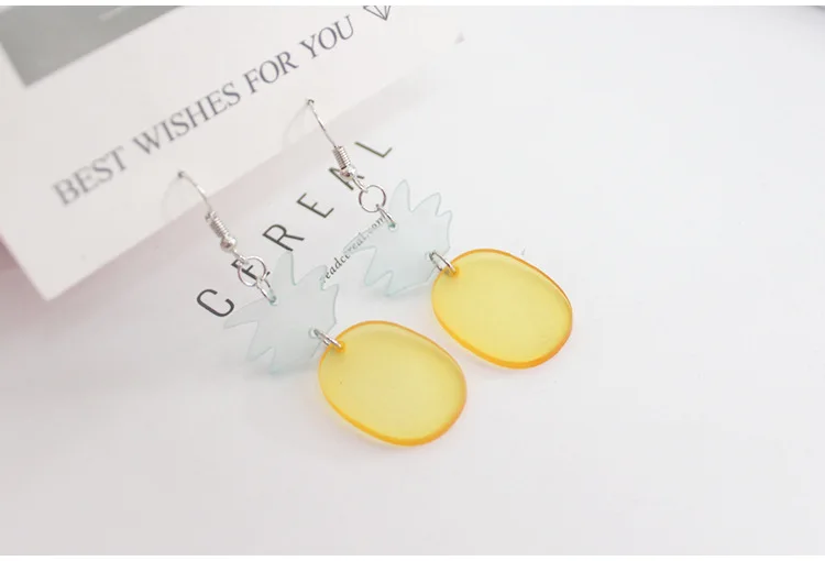 Новые модные серьги с растительными мотивами для женщин милые ананасы фрукты из