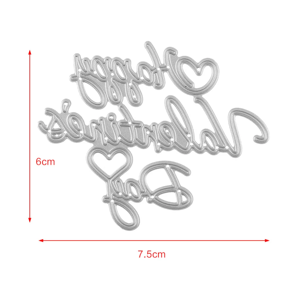 Слова из металла Штанцевые формы Трафареты для DIY Счастливый День святого