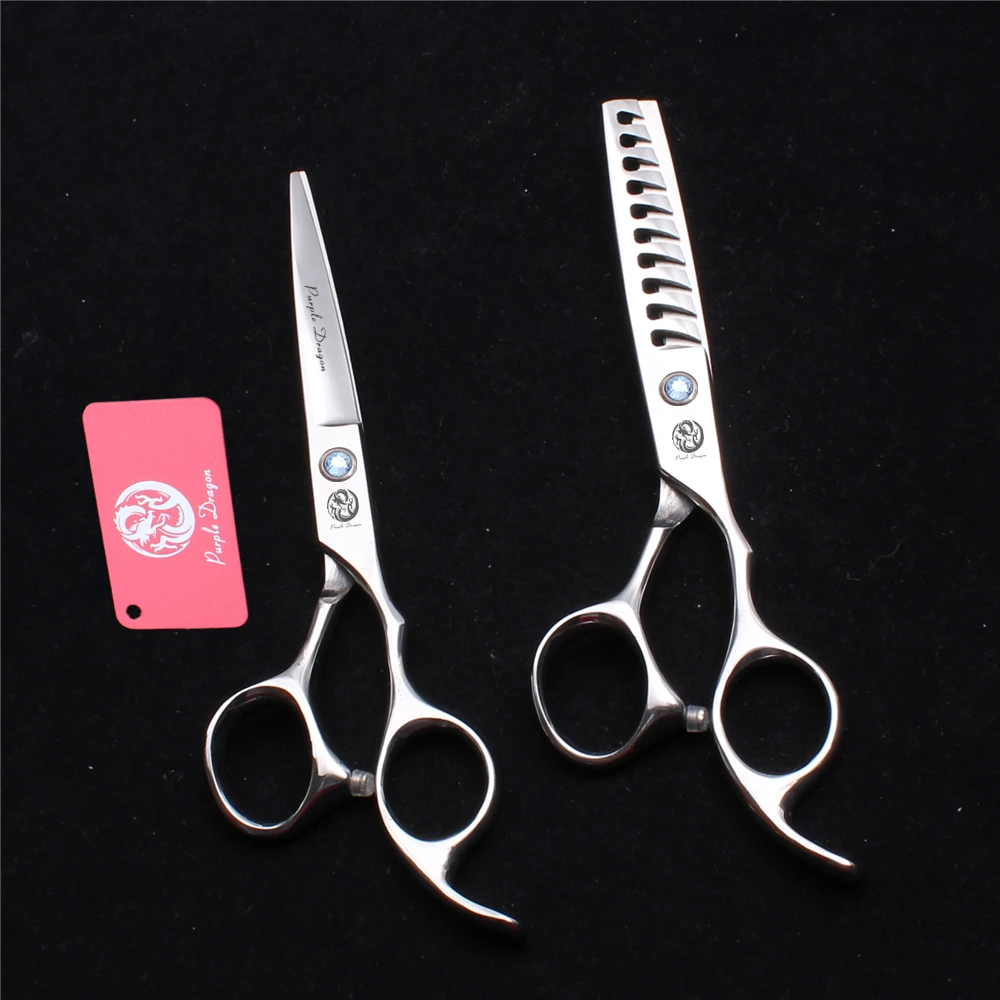 

Z2000 6In. 17cm JP 440C Purple Dragon Cutting Scissors Thinning Shears Hairdresser's Scissors 8 Teeth Professional Hair Scissors