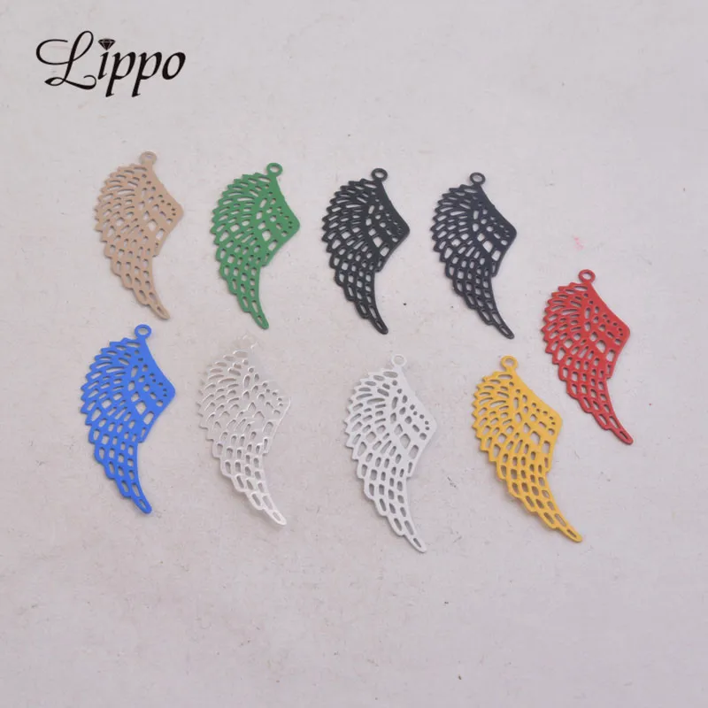 

50pcs Ac4579 12mm*32mm Wings Charms Animals Wings Pendants Diy Jewelry Findings