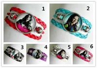 24pcslot mix 6 styles chica vampiro bracelet for girls wonmen glass bracelet handcuffs bracelet cartoon movie charms bracelet