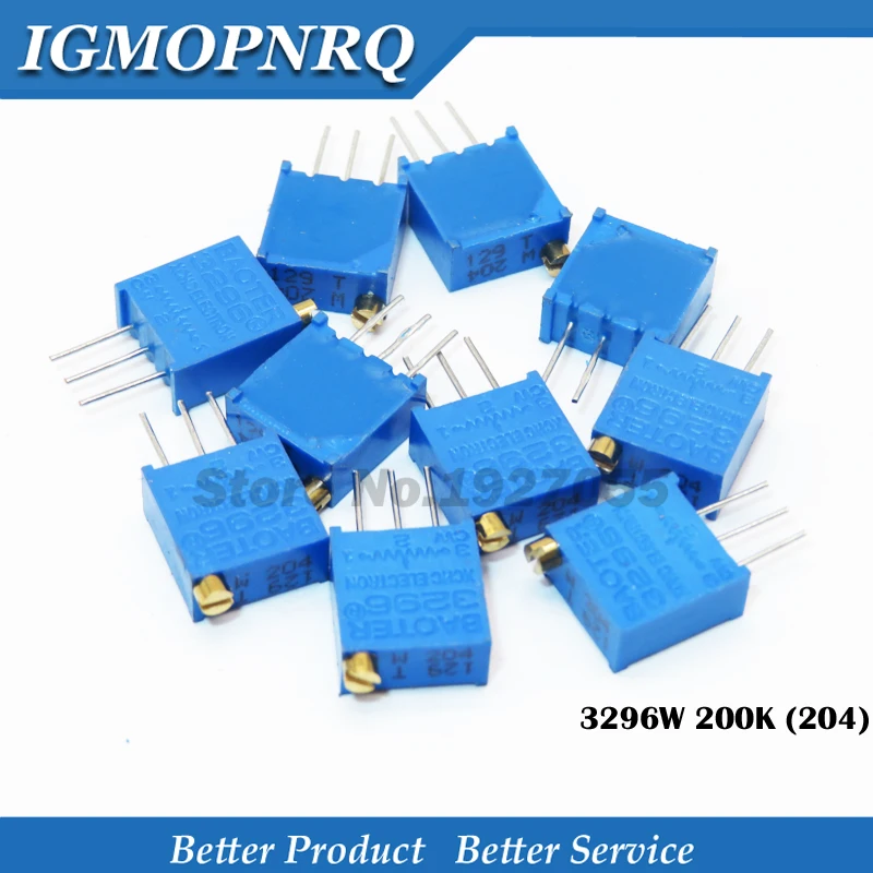 10 шт 3296W 1 204LF 200k ohm 204 W204 Новый тонконастраиваемый потенциометр|Потенциометры| |