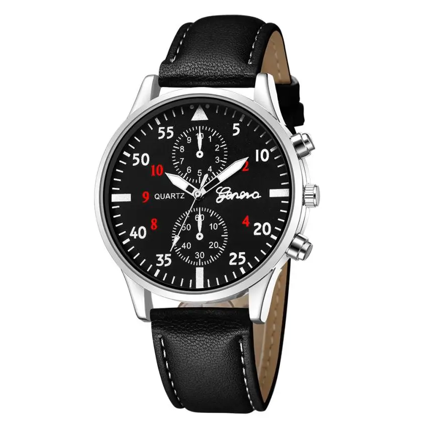 

2018 Fashion Large Dial Men's Quartz Watch Leather Slim Watch High Quality Clock Watch Relogio Masculino #F