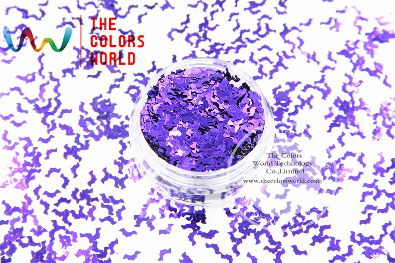 Eggplant Purple Color Bat shape Size :5mm Glitter spangles for Nail Art and DIY supplies Holiday decorations | Красота и здоровье