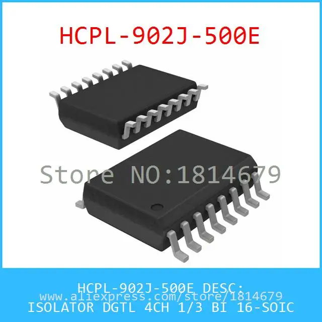 1 Шт./лот HCPL-902J-500E ИЗОЛЯТОР DGTL 4CH 1/3 БИ 16-SOIC 902 HCPL-902 |