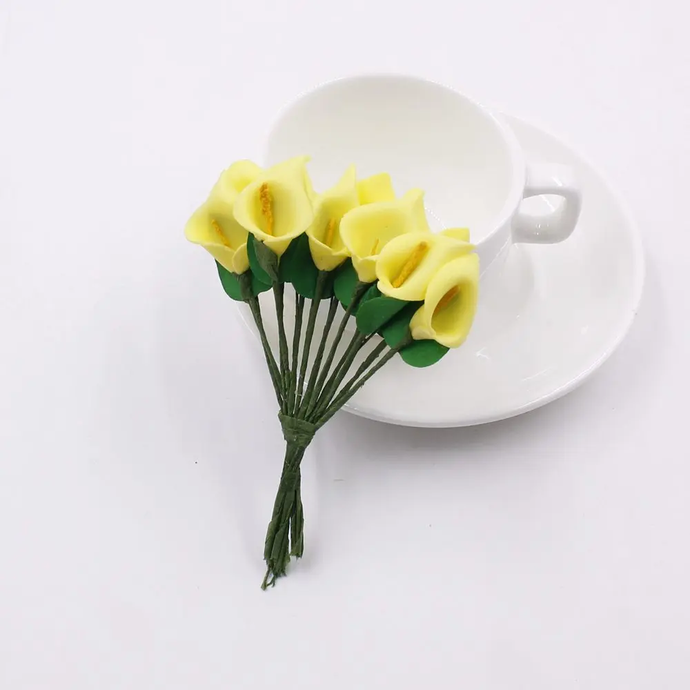 Искусственный цветок Calla из пенопласта чистый белый для свадьбы украшение дома