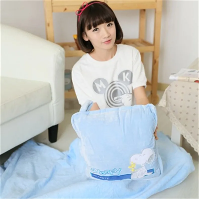1 Набор милых мультяшных животных Doraemon Rilakkuma коралловый флис ворс кондиционер одеяло 3 в 1 автомобиль диван офисная Подушка