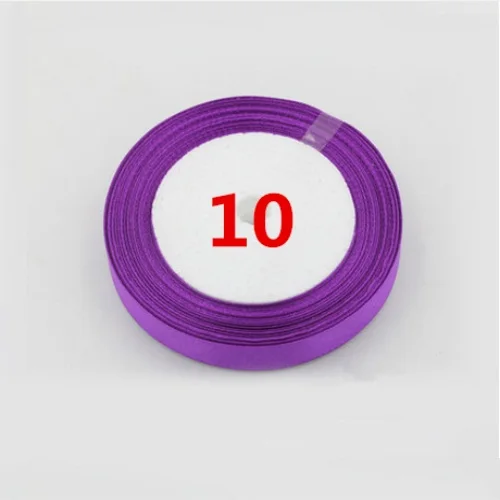 Purple 25 мм, 1890 метров, шелковая атласная лента, украшение для свадебной вечеринки, пригласительная открытка, подарочная упаковка, рождественские принадлежности для скрапбукинга Riband - Цвет: Purple