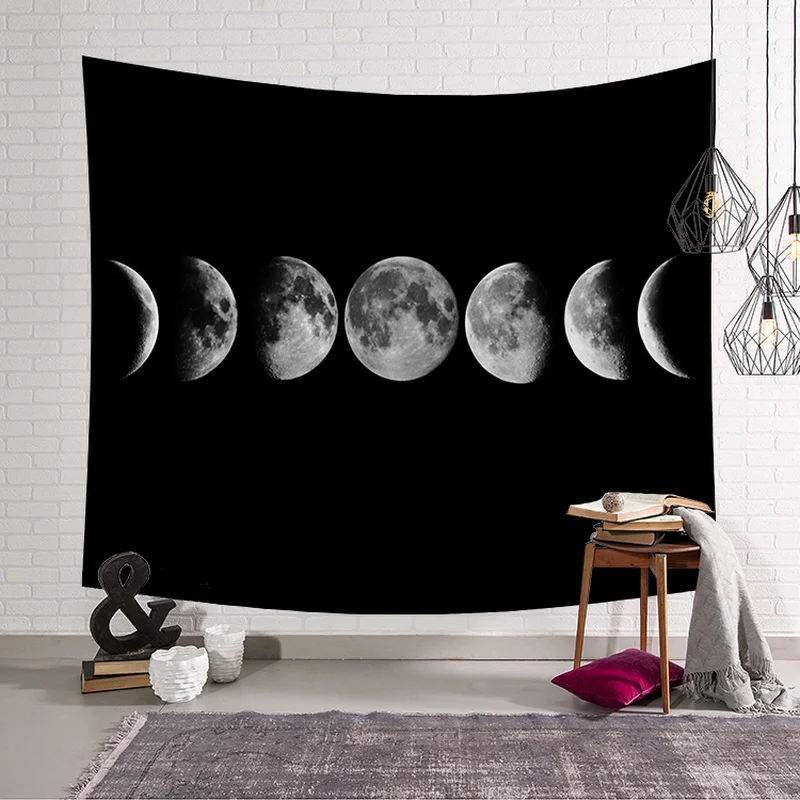Moon олень гобелен, расшитый звездами настенный гобелен пляжный коврик полиэстер Одеяло дом Декор Мексиканская украшение дома