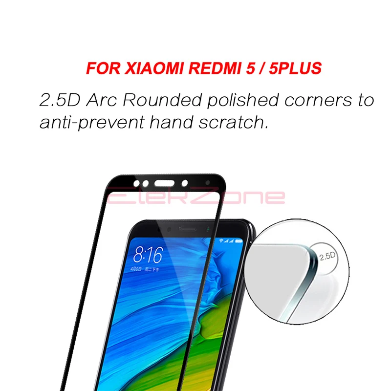 Защитный экран для Xiaomi Redmi Note 5 Pro 5A закаленное стекло с полным покрытием Prime