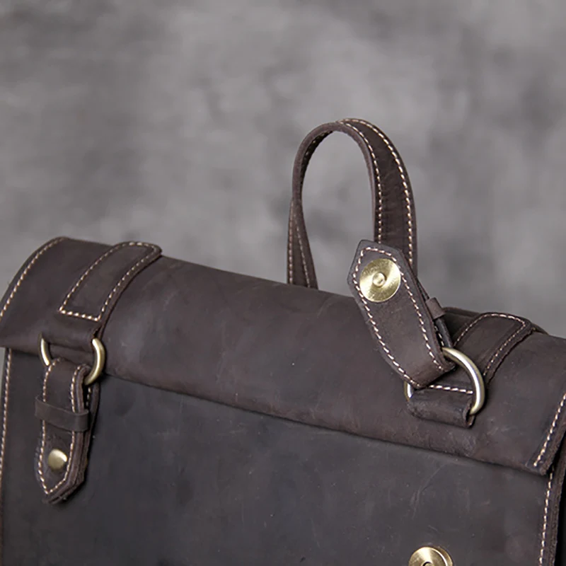 AETOO персональный ретро рюкзак на плечо из воловьей кожи ручной работы кожаный mad