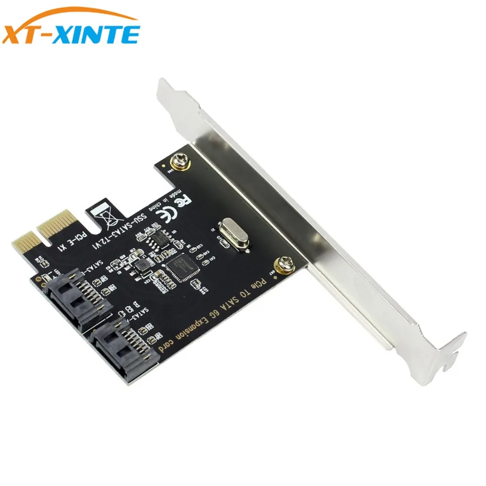 XT-XINTE PCIe PCI Express SATA 3,0 2-Порты и разъёмы SATA III 6 г расширения адаптер карты PCIE Карты Контроллера