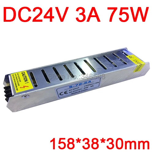 24V 3A 75W AC110V 220 В в DC24V AC-DC переключатель драйвера постоянного напряжения питание тонкая полоса Размер 24 В 3A 75 Вт 4.5A 100 Вт 5A 120 Вт - Цвет: 24V 3A 75W