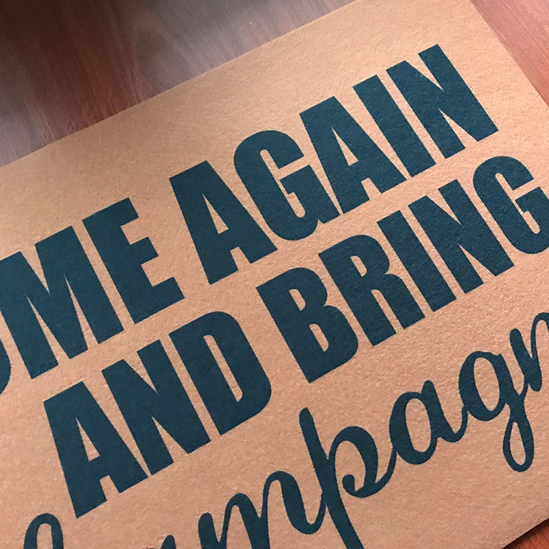 Коврик для двери коврик входа смешной снова и принести шампанское Декоративный