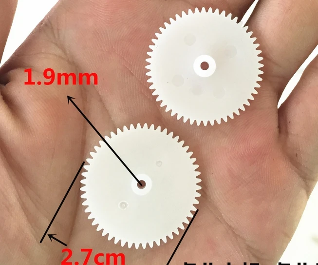 

500pcs Plastic 522A Motor Shaft Gear Sets 52 Tooth 2mm Hole Diameter DIY Helicopter Robot Toys