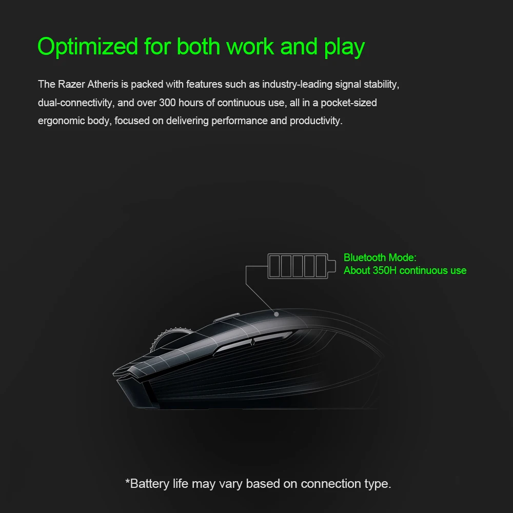Беспроводная игровая мышь Razer Atheris BT портативные игровые мыши для обеих рук