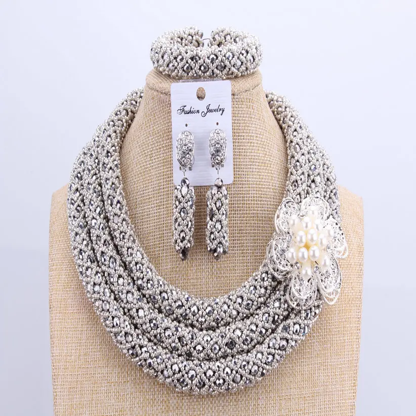 4UJewelry комплект ювелирных изделий бежевый и золотой свадебный Кристалл индийский
