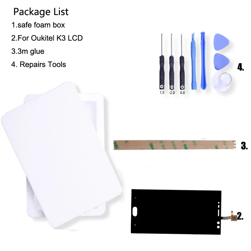 

For 100% Original Oukitel K3 LCD Display+Touch Screen Assembly Tested LCD Digitizer Glass Panel Replacement For Oukitel K3 Stock