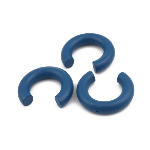DoreenBeads модные деревянные разделительные бусины C формы красочные DIY амулеты около 3,8 см х3, 2 см-3,5 см х 3,1 см, отверстие: Приблизительно 0,9 мм, 10 шт - Цвет: 4