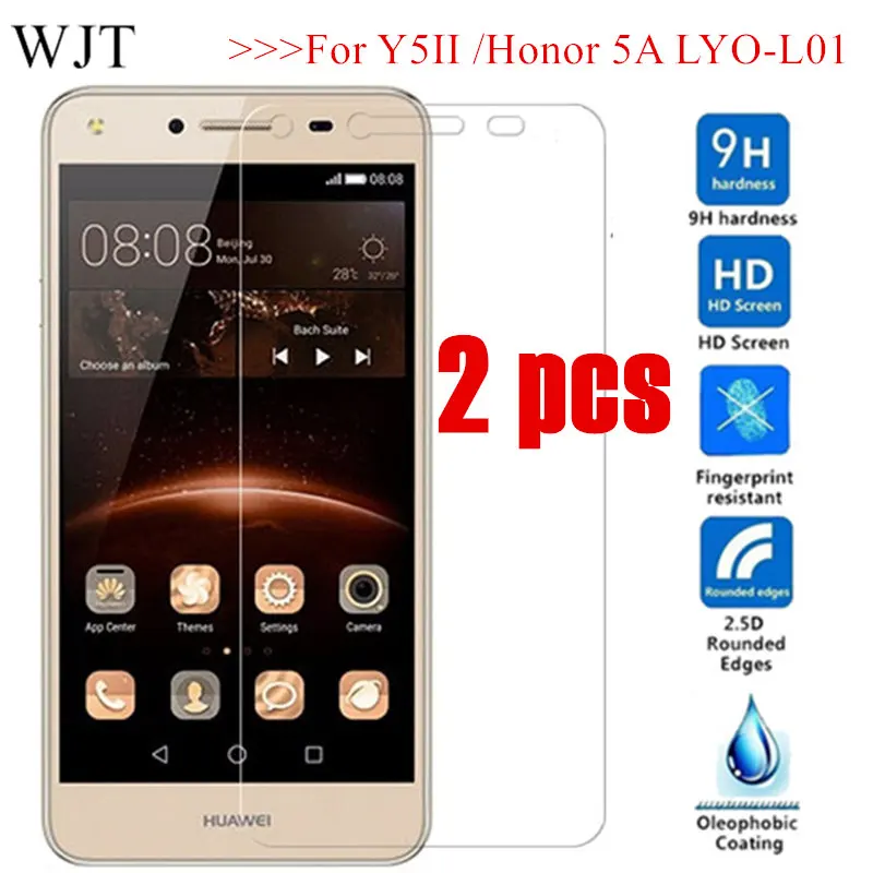 Стекло защитное CHANHOWGP для Huawei Y5II/ Y6II/ Honor 5A 9H 2 шт.|Защитные стёкла и плёнки