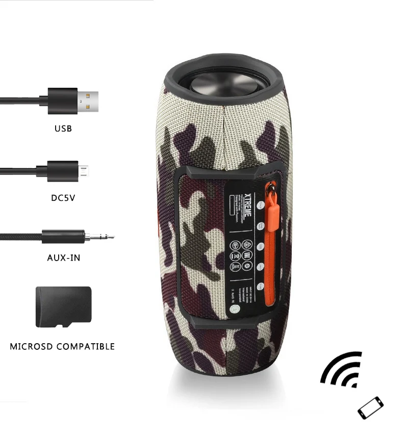 Мини Портативный беспроводной Bluetooth динамик стерео телефон радио музыка