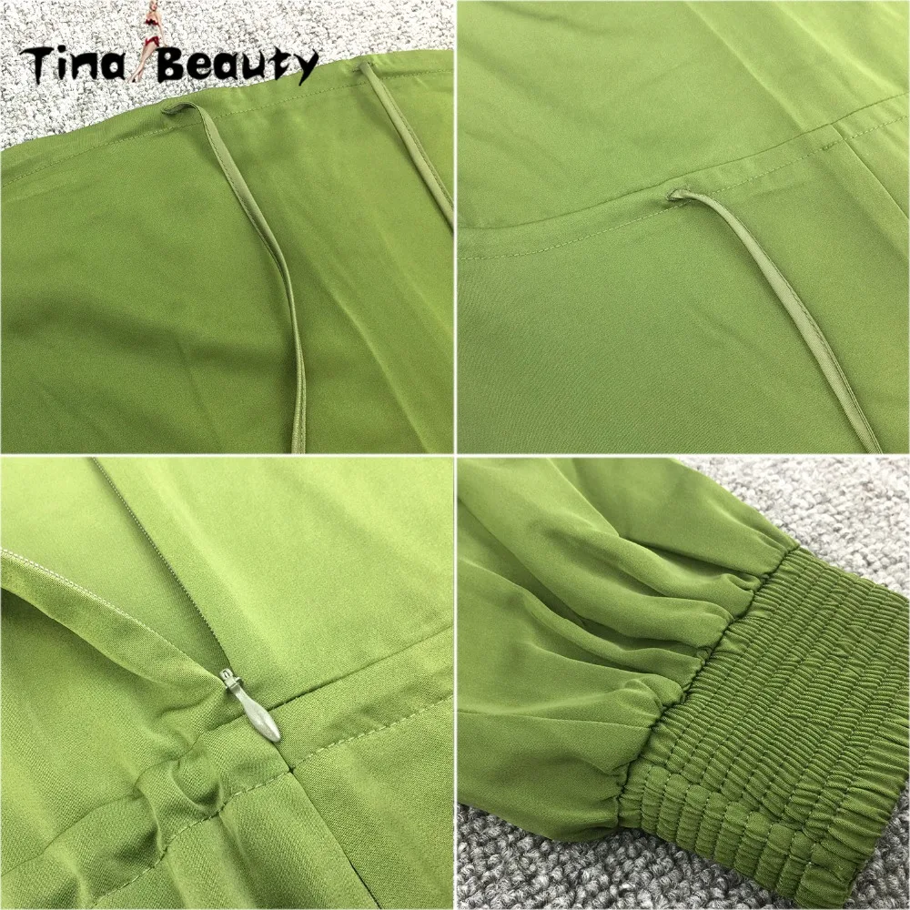 

Tina Beauty Celebrity Army Green Jumpsuits 2019 New Style Sleeveless Sexy Rompers Womens Jumpsuit For Party Prom Night Club Wear