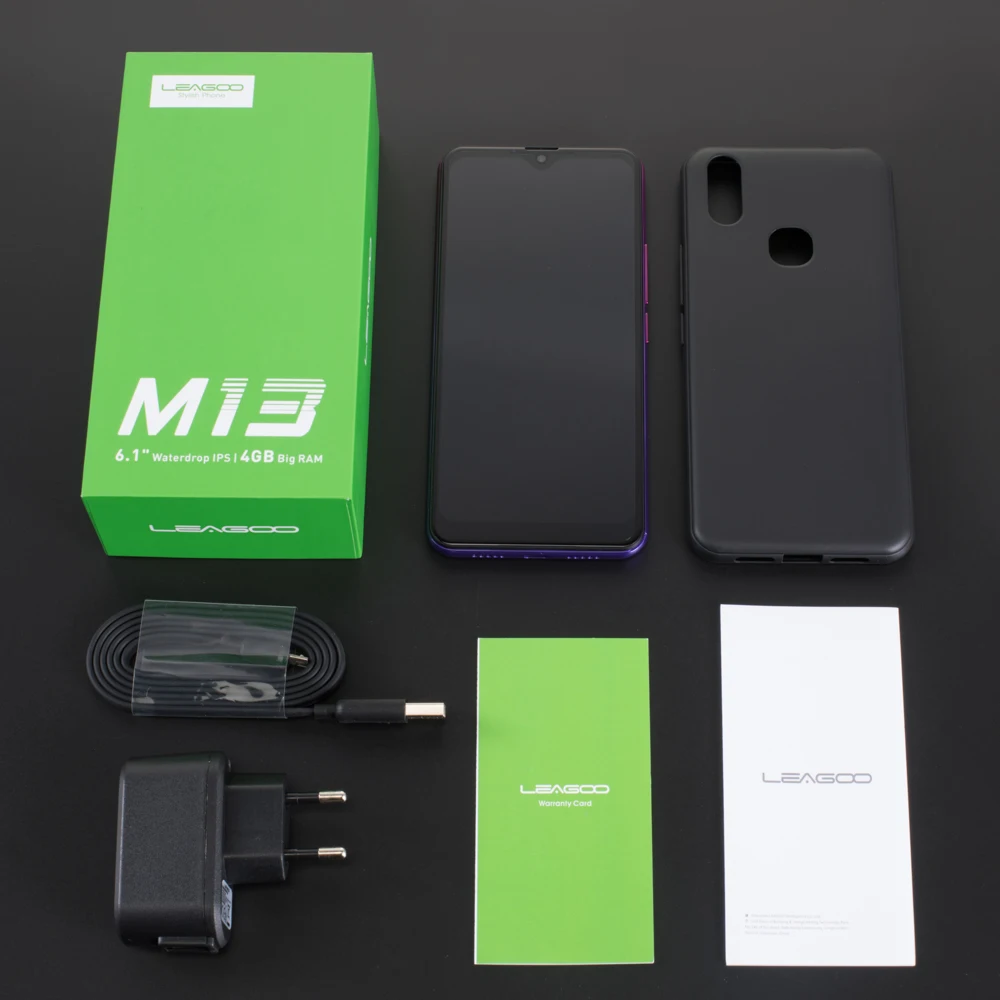 Смартфон LEAGOO M13 Android 9 0 19:9 6 1 дюйма Waterdrop 4 Гб ОЗУ 32 ПЗУ MT6761 четыре ядра сканер