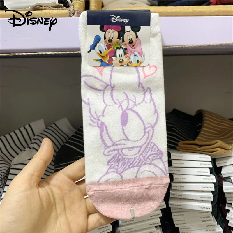 Носки из хлопка с рисунком Дональда Дак мультфильма Disney Размеры 35 40| |