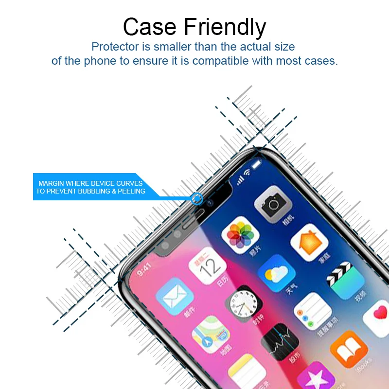 TOTU 0 23 мм Защита экрана для iPhone X 8 7 Plus передняя крышка 9H закаленное стекло 10
