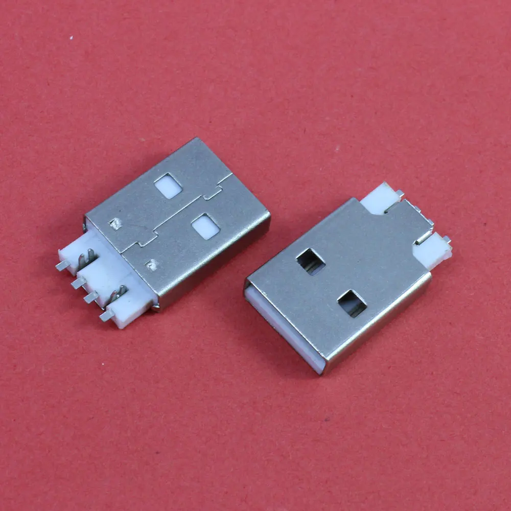 

ChengHaoRan 1Piece USB Type-A Male Plug Connector For PC DIY SMD 180 degrees