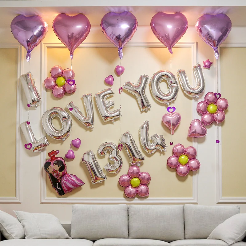 

5 10inch Heart Star Foil Balloons Happy Birthday Decorations Kids Baby Shower Helium Air Ball Wedding Ballons Party Supplies