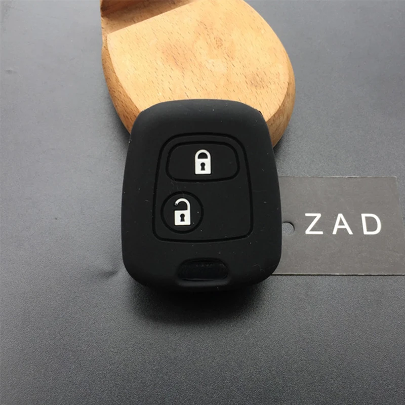 ZAD 2 кнопки силиконовый чехол для автомобильного ключа Citroen C1 C2 C3 Pluriel C4 C5 C8 Xsara Picasso