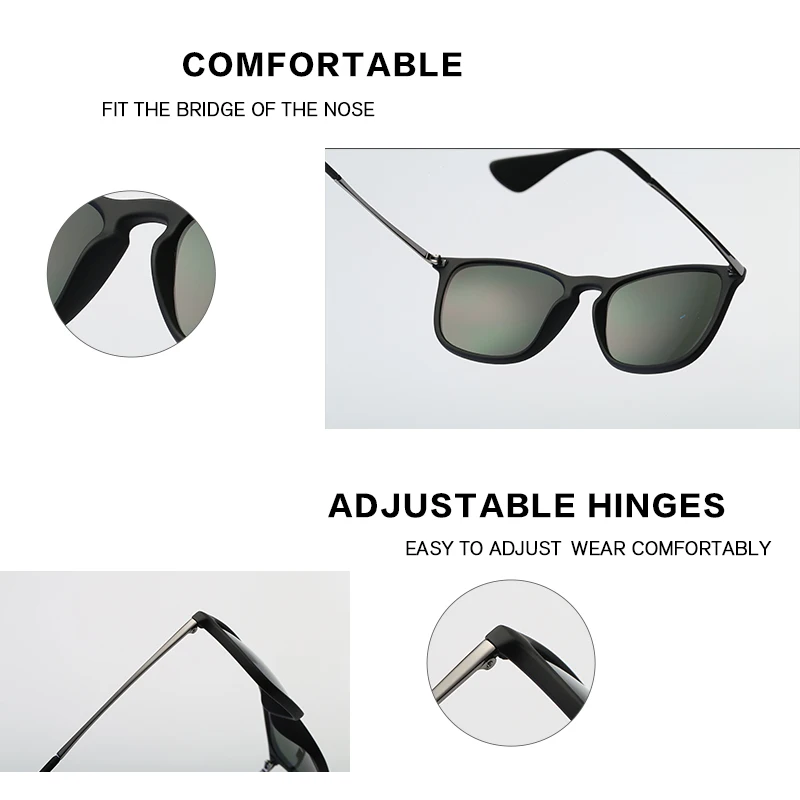 Sunglasses Men Polarized Designer Adults Sun Glases For Driving Square Gradient UV400 Fishing Women Glasses | Аксессуары для