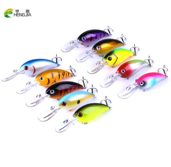 

HENGJIA 1pcs 14g 10cm Crank Fishing Lure Hard Swimbait Bass 10 Colors Wobbler isca artificial Crankbait Fishing wobblers