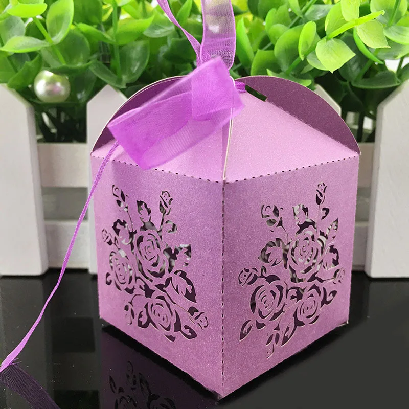 Коробка для конфет с лазерной резкой 50 шт.|box for|boxes for partybox wedding favor |