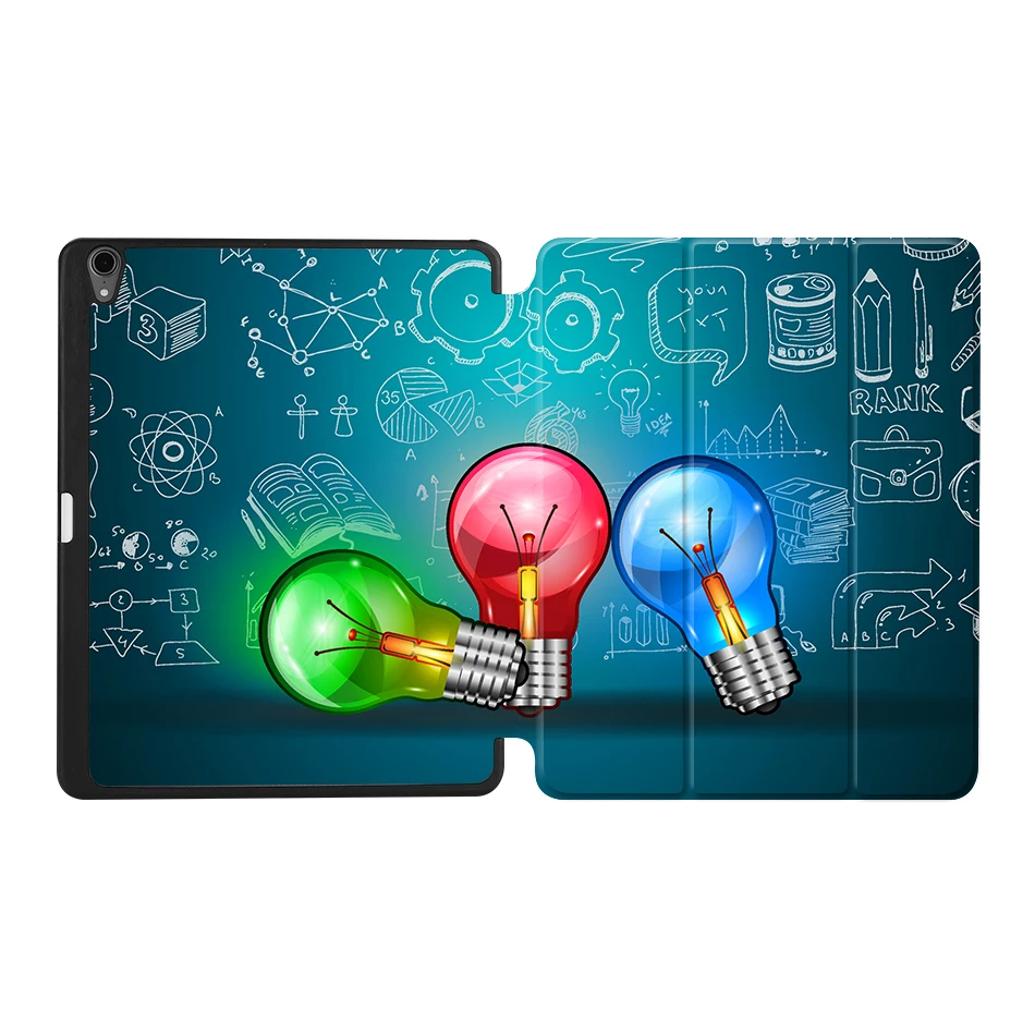 IPBC08 MTT светильник, чехол с лампой для iPad Pro 12,9 дюйма, тонкий чехол из искусственной кожи, трехслойный флип-стенд, умный чехол, чехол для планшета с карандашом - Цвет: IPBC08