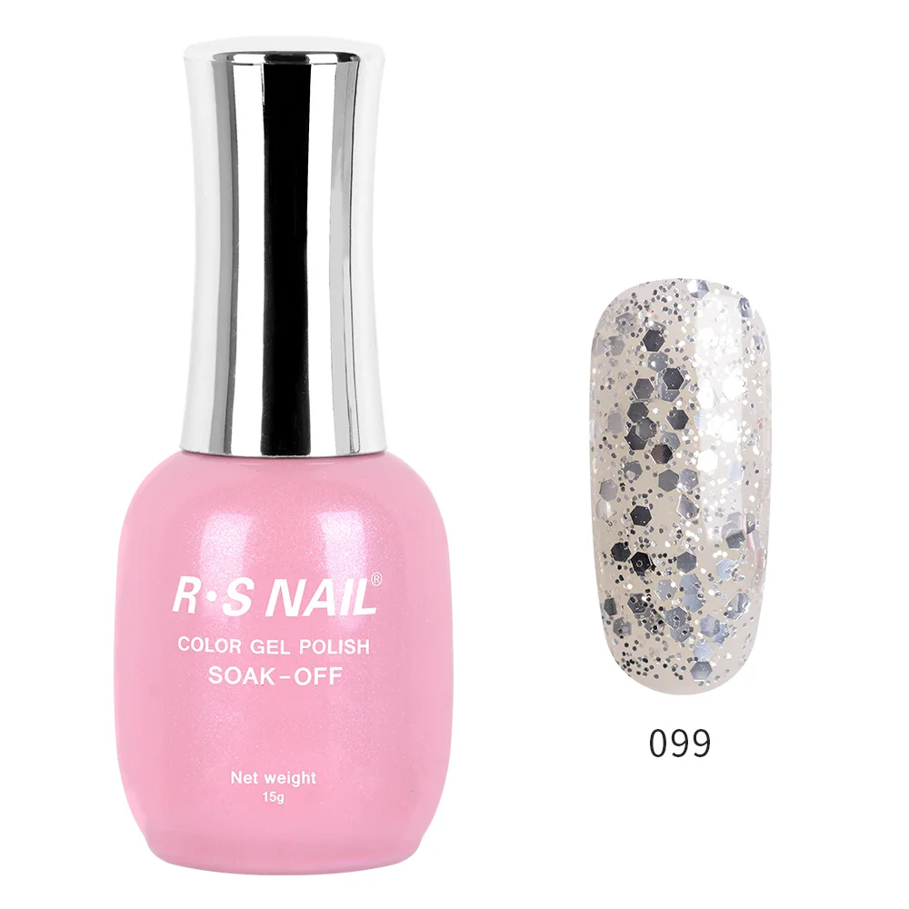 RS NAIL Новая серия Гель-лак для ногтей УФ светодиодный Гель-лак 120 цветов Гель-лак профессиональный маникюрный набор гель-лаков 15 мл - Цвет: 099