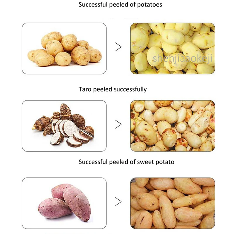 

Commercial potato peeling machine Stainless steel & Al+mg alloy HLP-15 sea shell/sweet potato/taro cleaning peeler 165kg/h 750W