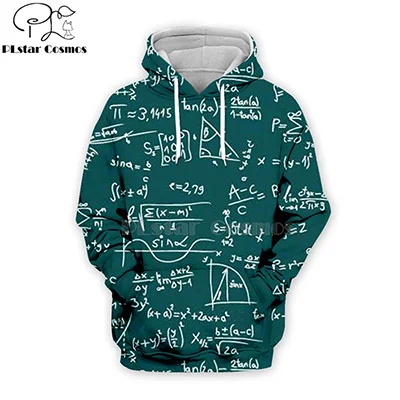 hoodies PLstar Космос забавные физика формула Математика 3d толстовки/кофты/с длинным рукавом печати бренд тройник зима унисекс Streetwear-4 - Цвет: hoodies