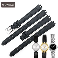isunzun women watch band for tissot t058 t058009 genuine leather watchband female special brand leather straps nato strap