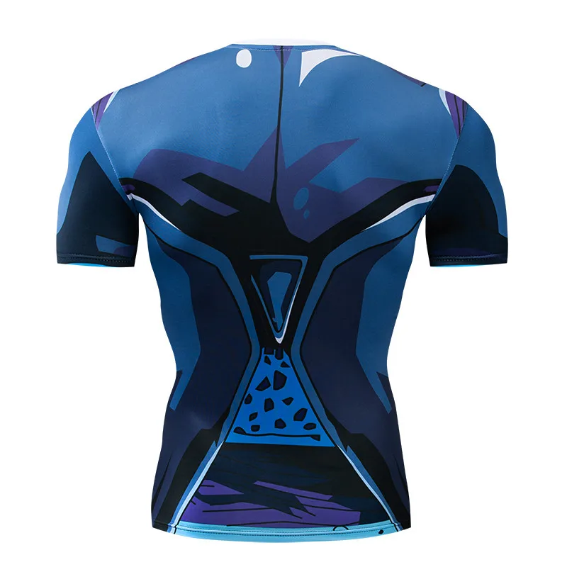 Новинка 2019 Мужская/Женская анимационная 3D облегающая футболка с коротким