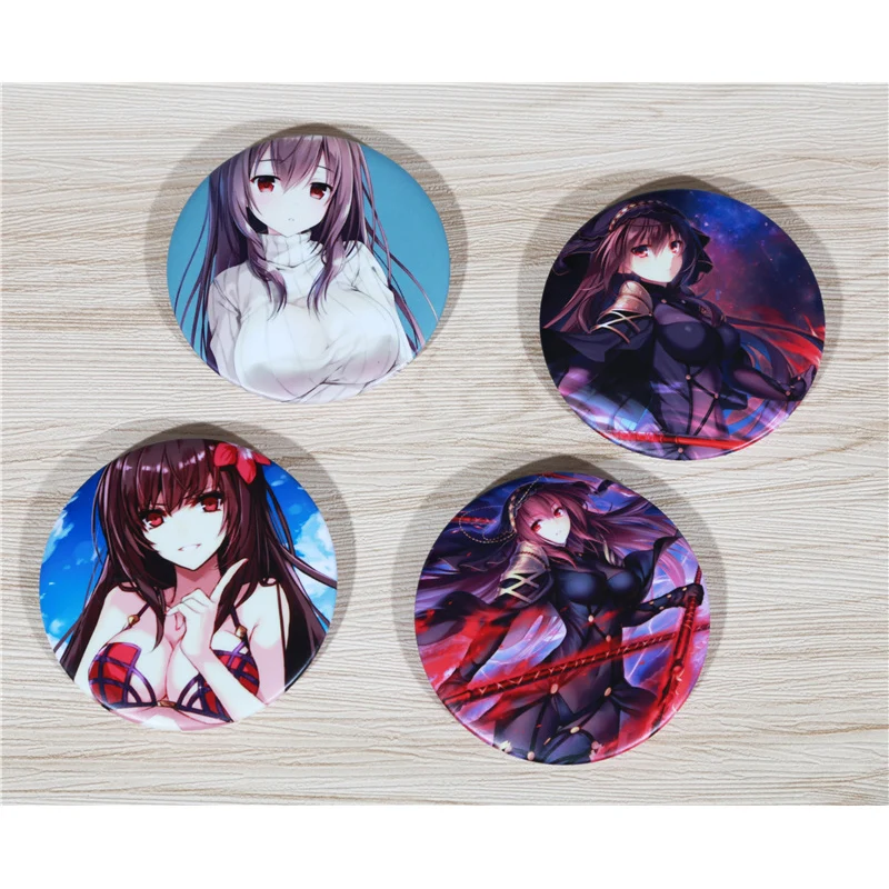 FFFPIN 5 8 см значок штифт Fate Grand Order Scathach брошь русский нагрудник аниме монета ткань