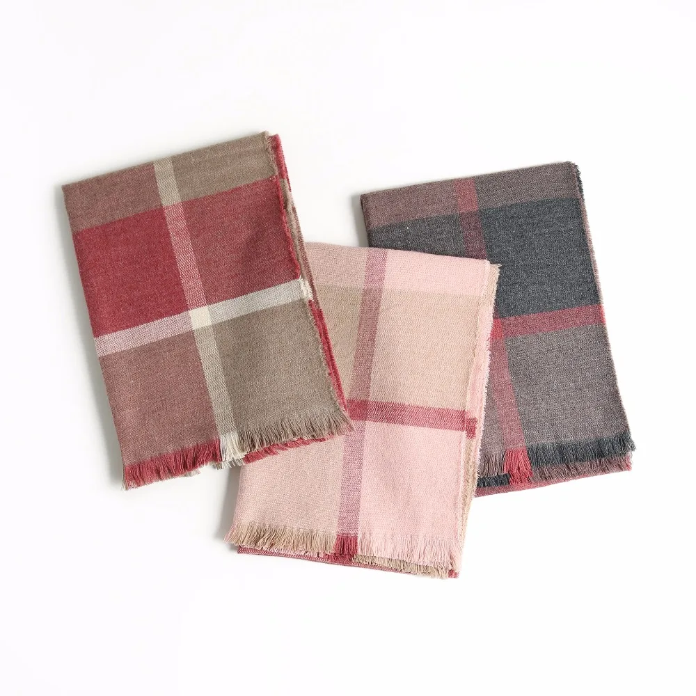 Осень и Новинка зимы утолщенные теплые жаккардовые плед пара кашемир Шарфы для