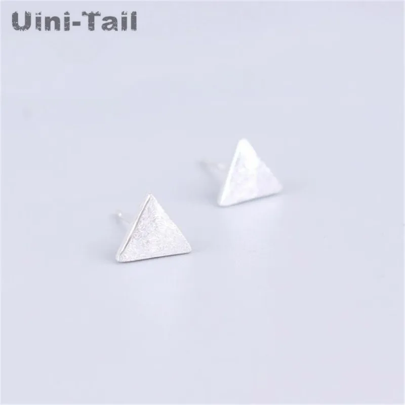 

Uini-Tail, серьги-гвоздики из стерлингового серебра 925 пробы, Простые Модные серьги-гвоздики для девочек, серьги матовые с эффектом потертости, о...