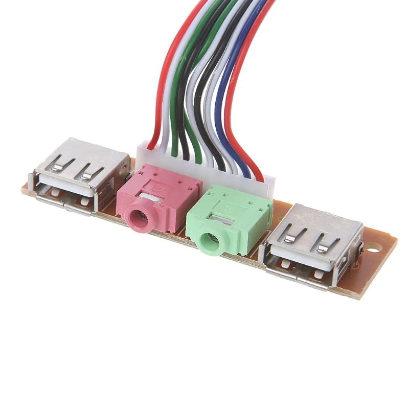 Чехол для ПК передняя панель usb порт микрофон кабель наушников Прямая