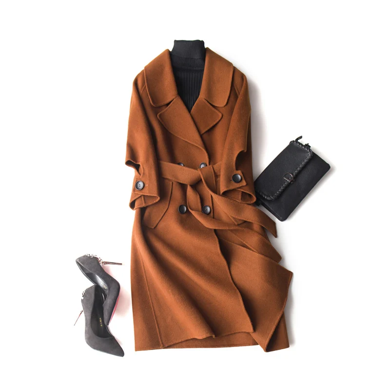 Женские зимние пальто 2018 Специальное предложение Двусторонняя с лацканами Ретро