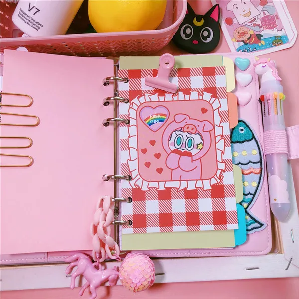 2019 INS Love Girls Planner Book Suit A6 спиральная записная книжка ручная книга поставка для